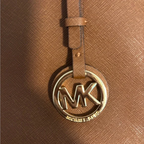 Michael Kors Cognac Saffiano Leather Tote with Gold Hardware - Picture 6 of 8